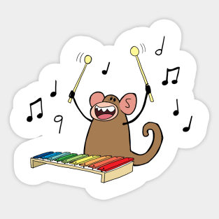 Rascal loves his xylophone Sticker